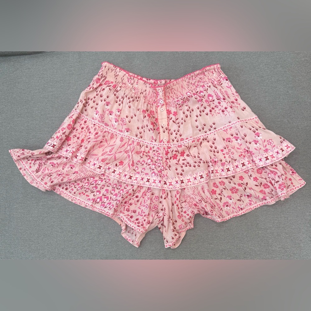 Poupette St. Barth Pink Floral Shorts